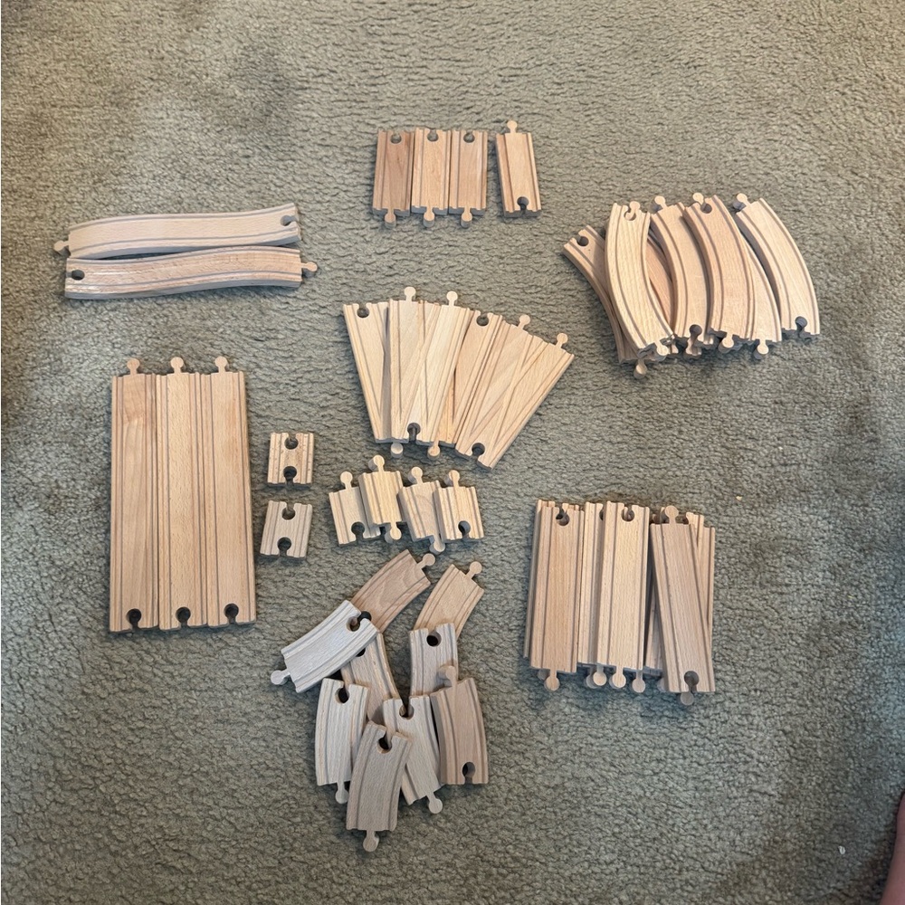 Wooden Train Track Set